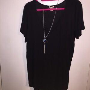 Black Cross Front Tee